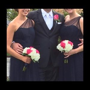 FREE SHIPPING Navy Floor Length Gown